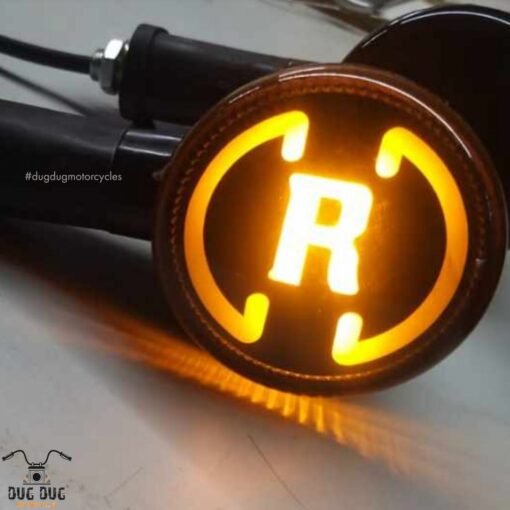 New Royal Enfield R Logo LED Turn Signal Indicators for Royal Enfield