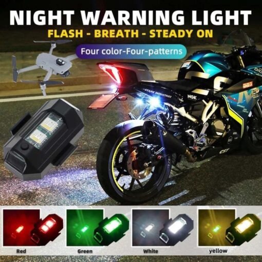 LED Aircraft Strobe Light Motorcycles with USB Charging