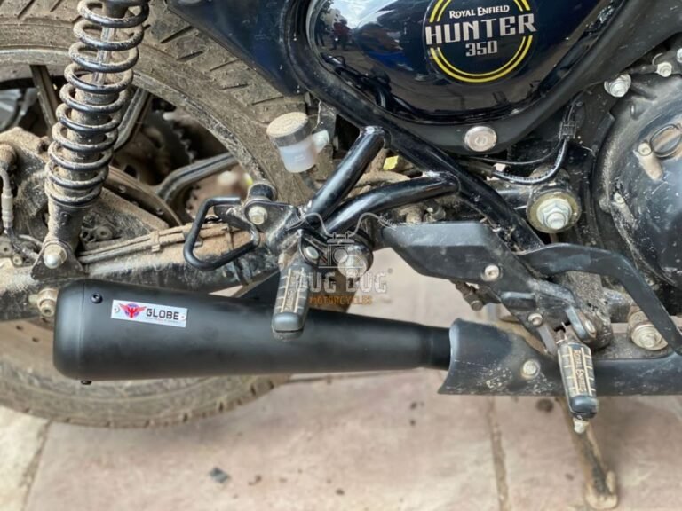 Dug Dug Globe Torpedo Exhaust For Royal Enfield Hunter 350 Dug Dug Motorcycles