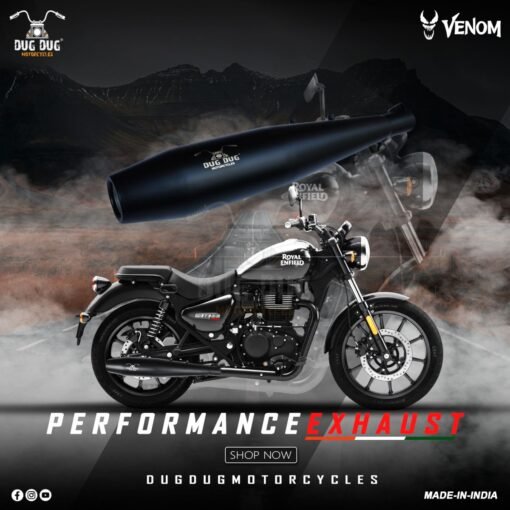 Dug Dug Venom Performance Exhaust with dB killer for Meteor 350